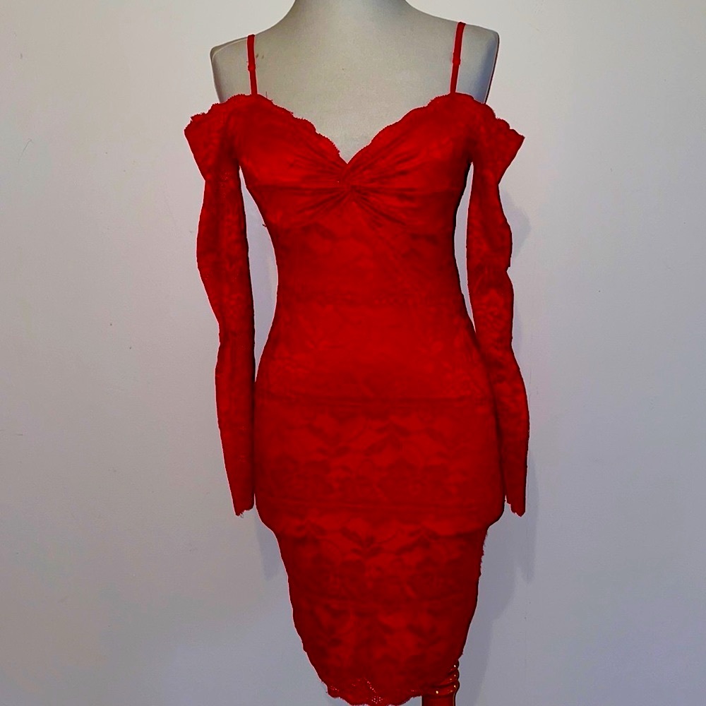 Guess by Marciano , red lace dress